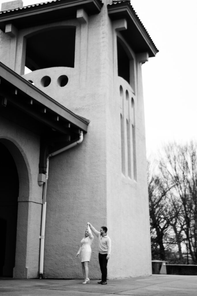 Couple dancing at world fair pavilion in saint louis